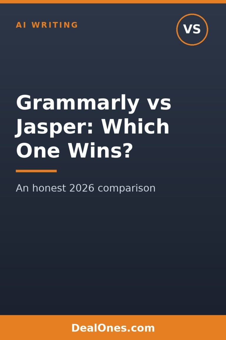 Grammarly versus Jasper AI writing tool comparison 2026