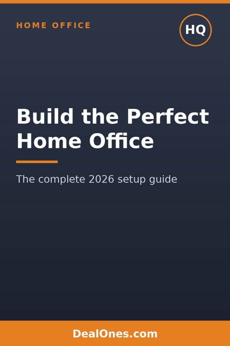 Complete home office setup guide with desk, chair and accessories