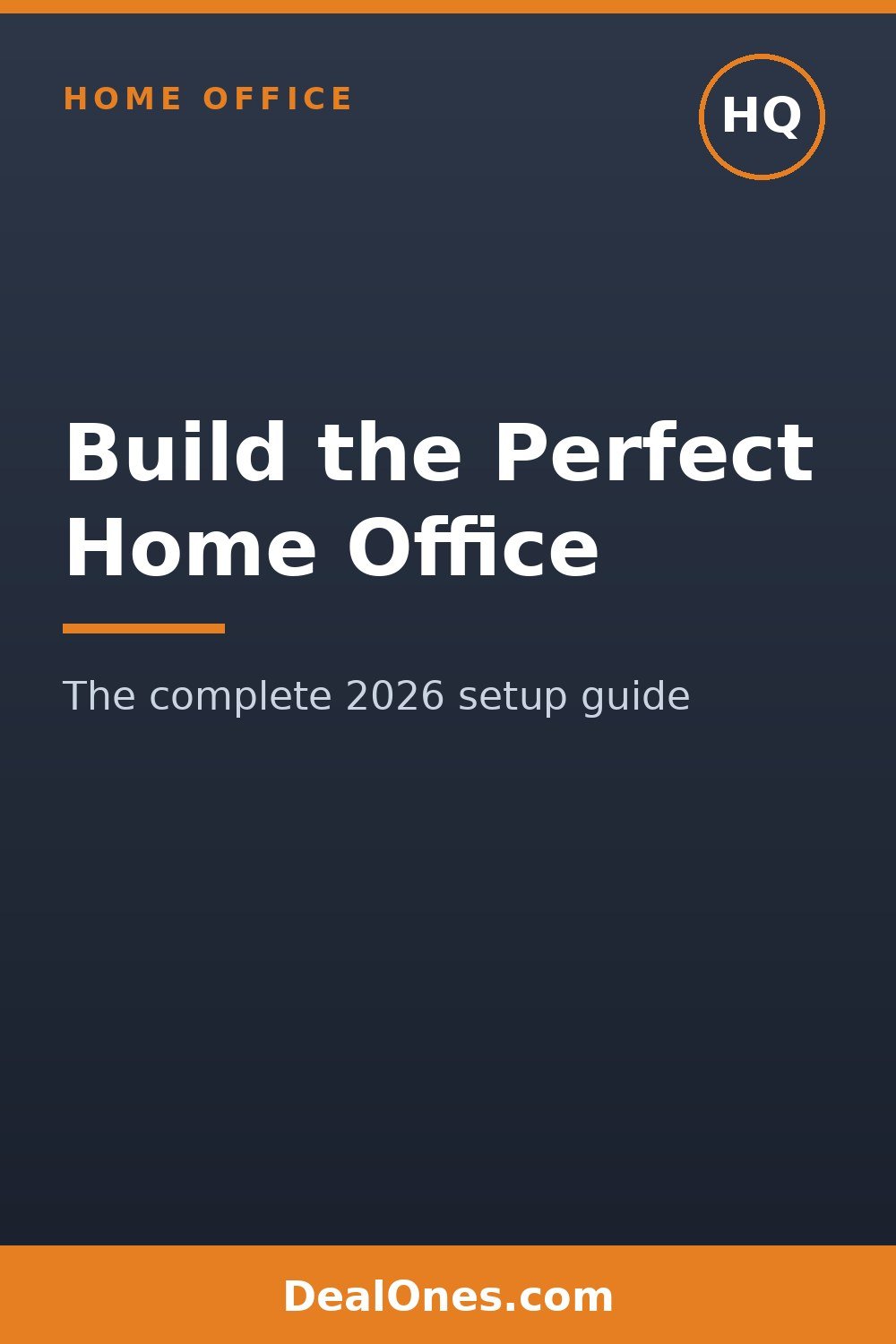 Complete home office setup guide with desk, chair and accessories
